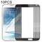 Pour Samsung Galaxy Note II / N7100 10pcs Lentille en verre extérieure de l'écran avant (Noir)